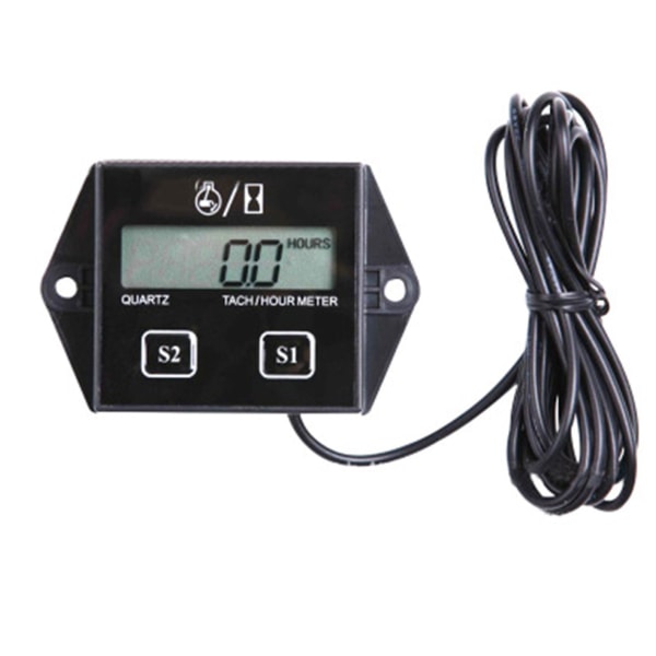 Motorcykel varvräknare timer digital display 2-takt 4-takt induktion bensinmotor ackumulator 1st svart