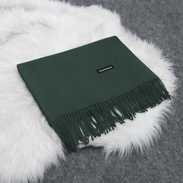 Dam varm lång sjal vinter varm stor halsduk kamel Dark Green