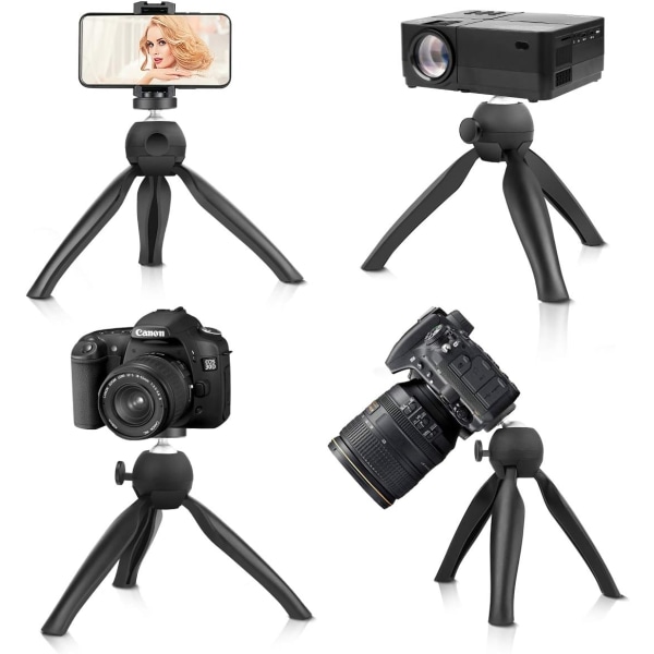 Mini Tripod Projektorstativ med 360 Graders Roterbart Projektionshuvud