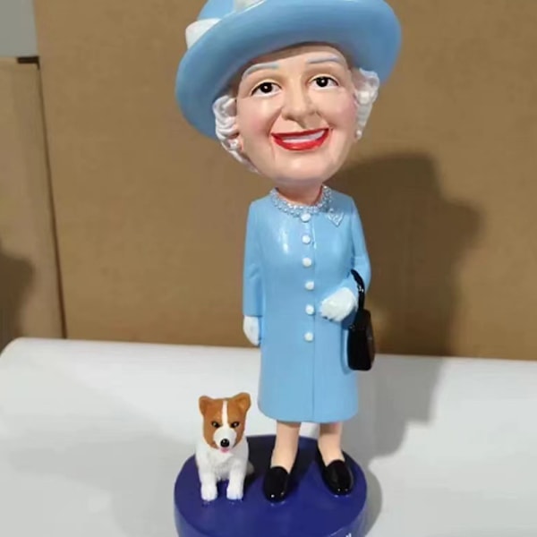 Drottning Elizabeth Valpdocka Dekorationsstaty