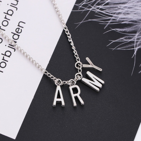 2-delat bokstavshalsband för män/kvinnor (56+5CM) - Silver Initial Letter Necklace i rostfritt stål Letter Necklace Bulletproof Youth League Alphabet Necklace