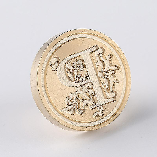 Elite messing retro alfabet initialer voksforseglingsstempel 26 bokstaver A-z voksforseglingsstempel for postdekorasjon DIY-kortlaging P