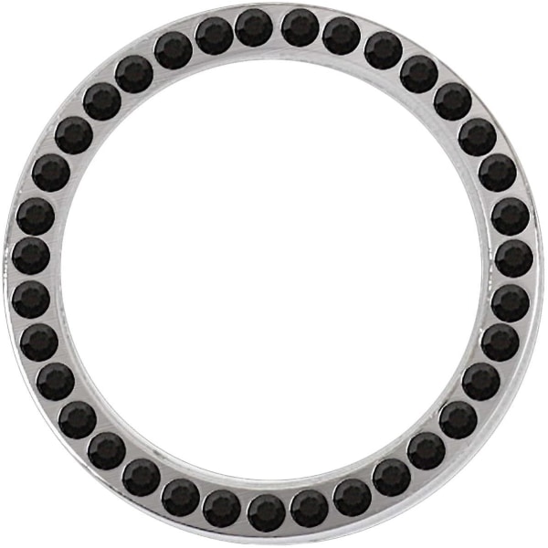 Auto Motor Start Stop Knapp Ring Kristall Bling Rhinestone Bil Dekor Tillbehör Black