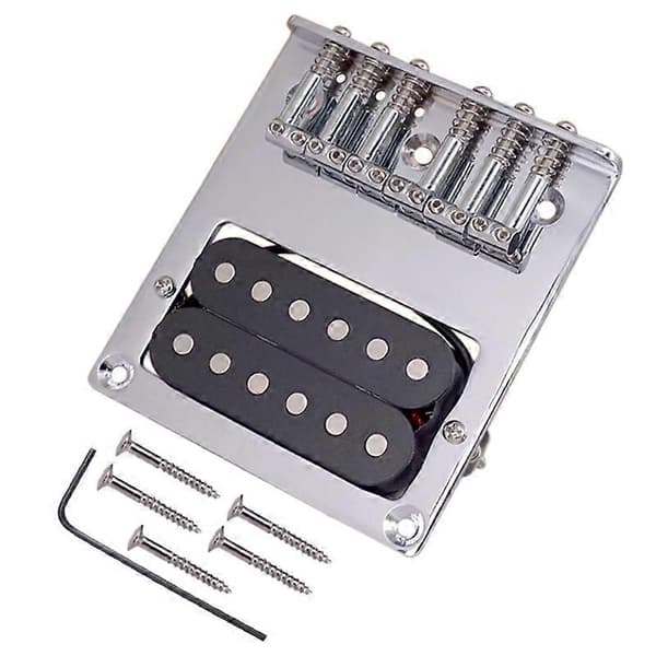 L-formad sadel 6-strängad TL elgitarrstall med svarta humbucker-mickar, gitarrtillbehör