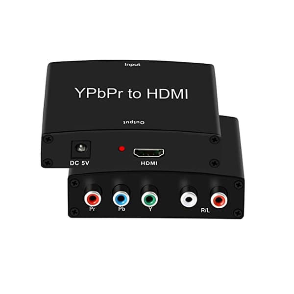 Komponent til HDMI-konverter, Portta Ypbpr til HDMI-adapter + R/L lyduttrekker