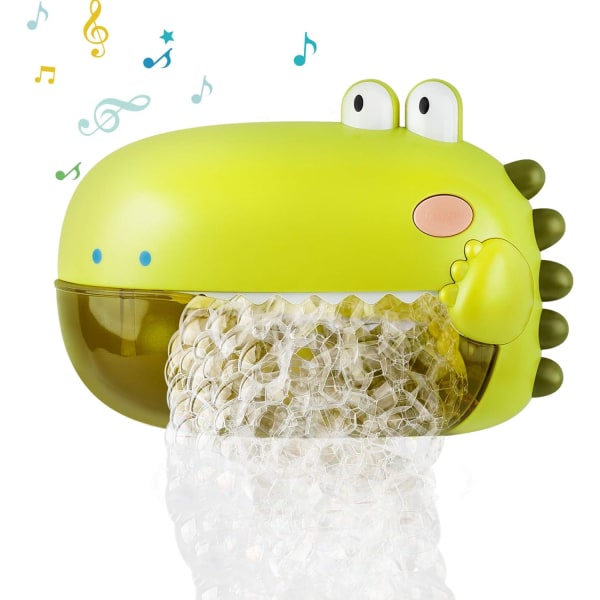 Barns bad bubbel maskin badkar leksak dinosaurie 12 sång bubbel maskin pojkar och flickor bad vägg leksak grön