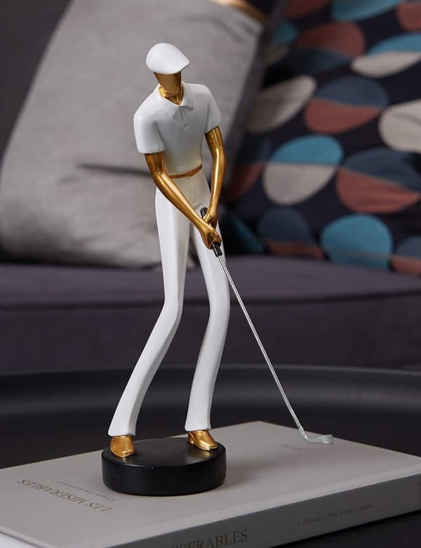 Golfspiller Statue Dekoration Golf Skulptur Resin Kunst Gave