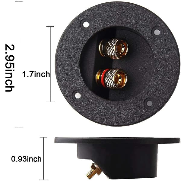 2-vejs højttalerterminalblok 2 stk. højttalerterminalbindingspind til subwoofer-stikkabelterminaler