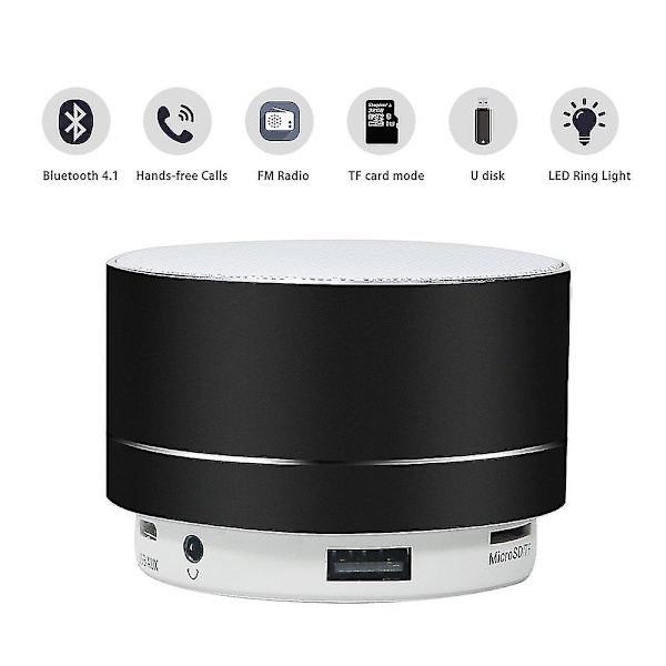 Mini-langaton kaiutin, kannettava Bluetooth-kaiutin HD-äänellä Black