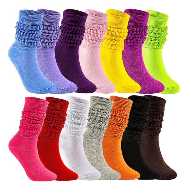 Bomull Slouch Sokk, Dame Knee High Boot Sokk