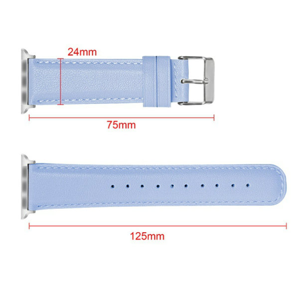 Egnet til applewatch Apple Watch-rem iwatch1-76 generation SE Apple-rem læderrem 42mm/44mm sort