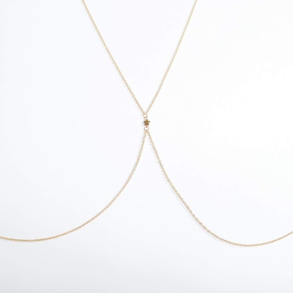 (Guld)Star Body Chain Harness Bikini Body Smykker Kæde Bælte til Kvinder og Piger