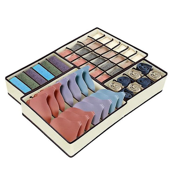 Underwear Storage Box, Foldable Wardrobe Storage Box Drawer Storage Box For Underwear, Bras, Socks