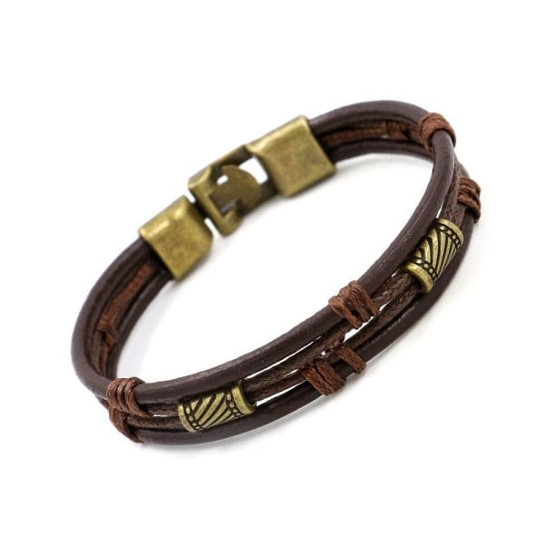 Retro Fashion Personlig Bælte Armbånd Flettet Læder Armbånd