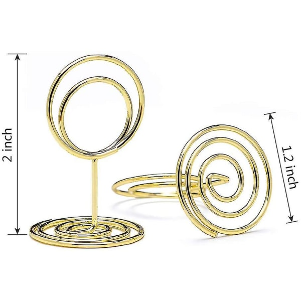 20 stk. Mini bordkortholdere, søde bordnummerholdere, små bordkortholdere Gold