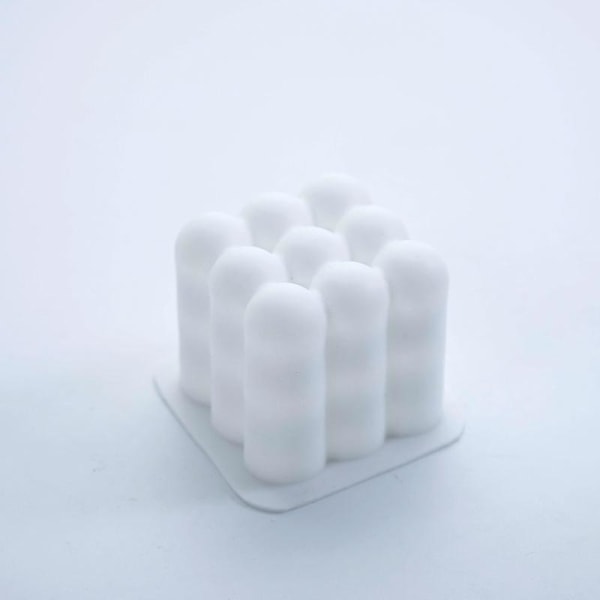 2 Pack Bubble Candle Soy Wax White Bubble Candle Set Cool Shaped Bubble Candles Strong Scented Cube Fun Aesthetic Candles