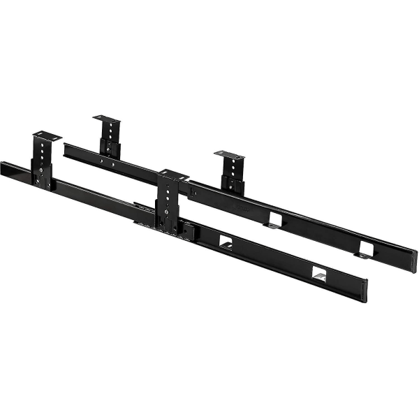 Full Extension Teleskopiske Sklier for Under Bordmontering - Justerbar Styreskinne for Tastatur Skuff - Tastaturbrett - Tastatur Under Skrivebord