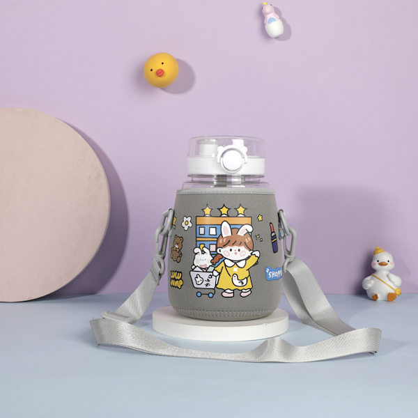 2022 Net Red Pot Cup Cover Universal Cute Mænd Kvinder Anti-fald Overlap Strap Vand Cup Cover 13x11cm