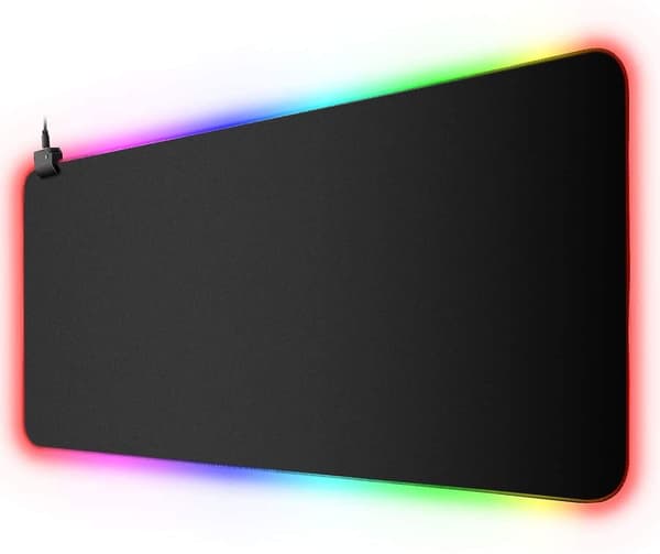 Gaming Rgb Musemåtte Stor Udvidet Måtte Med Led Lys 800x300x4mm Til Gaming Pc, Bærbar, Notebook, Macbook -