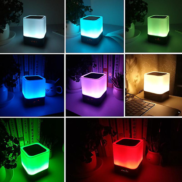 4 i 1 Bluetooth Audio Farverig Lyd Med Ur Atmosfære Lys Lyd