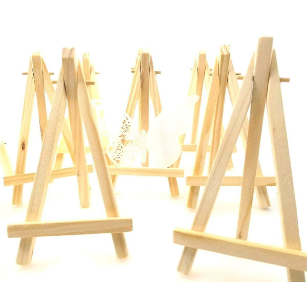 10 X Mini Pieni Pieni Puinen Liitutaulu Näyttö Easel Juhlamerkki Valokuva Muistio Pidike Paikkakortti Nimikortti