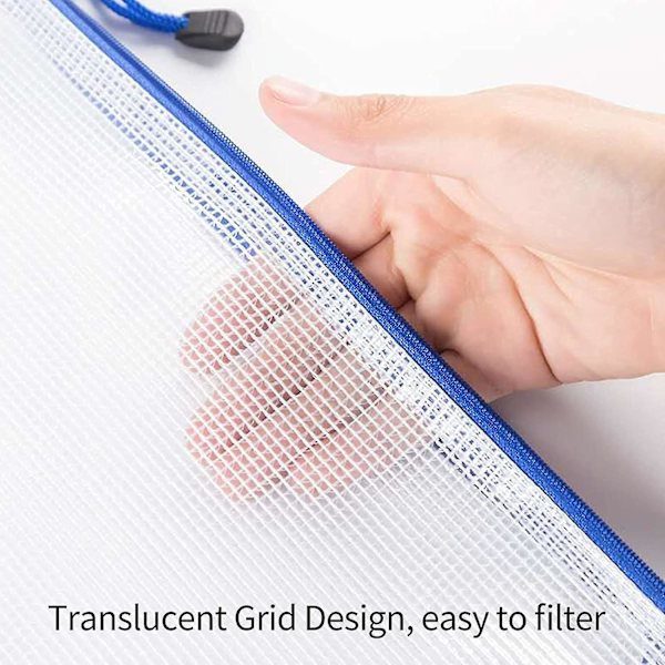 Farge Tilfeldig A5 Plast Glidelås Lommebok Mappe, Iave 10 Stykker Mesh Glidelås Bag
