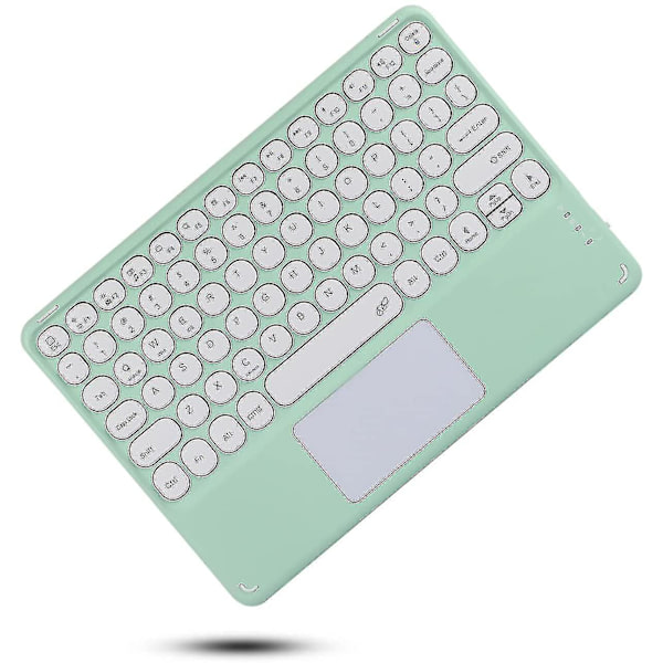 Ipad Pro 12.9-tuumainen irrotettava kosketusnäppäimistö Bluetooth-pyöreä näppäinkotelo MintGreen