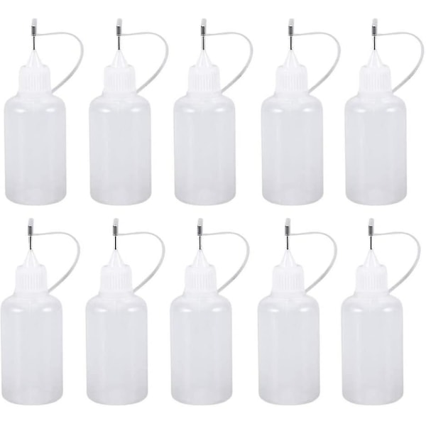 12 stk. Plastikflasker med dyser, præcisionsspidsapplikator-klemmeflasker 30ML