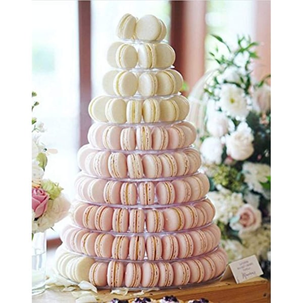 10-etagers 4\" - 13\" Dia Macaron kagetårn display stativ til franske macarons