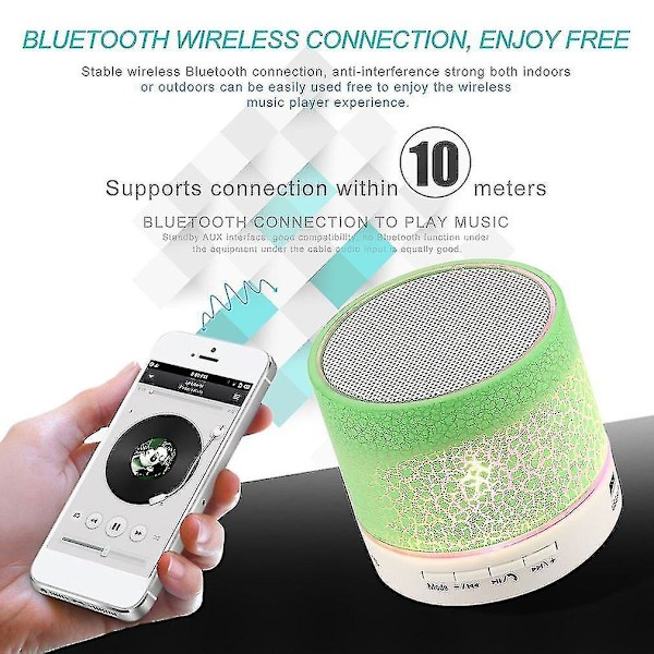 Erinomainen ääni, suuri 45 mm:n ajuri, pieni musiikki-Bluetooth-kaiutin USB-kaapelilla