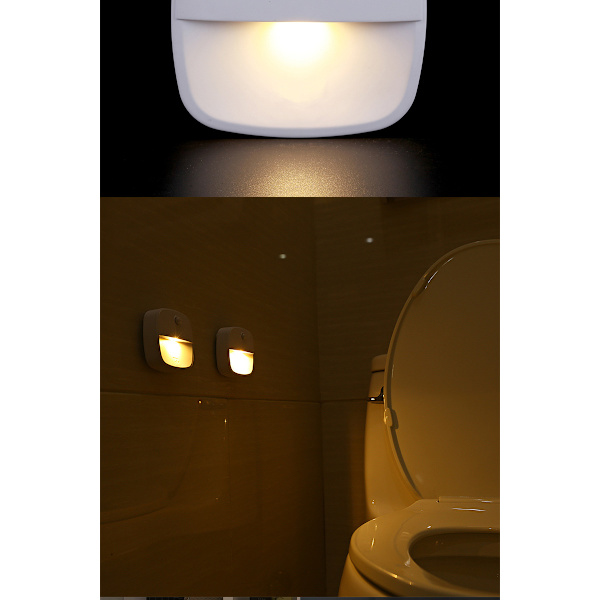 Vitt varmt LED-nattljus, automatisk nattlampa 5 nivåer ljusstyrka med skymningssensor, Plug and Play barn nattljus för baby sovrum