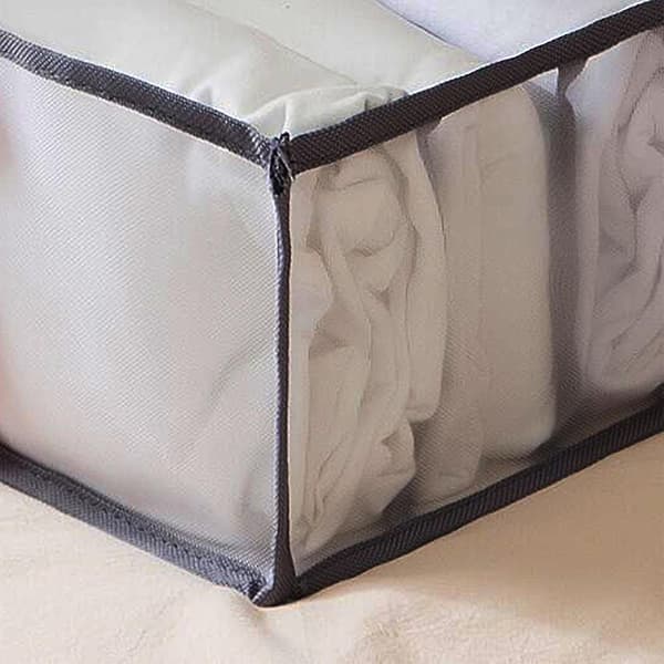 Mesh opbevaringsboks Foldbar skab tøjdelere Nylon kommode rum Organizers
