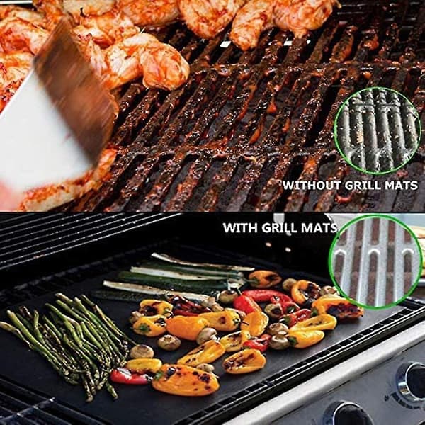Grillmatte, Non-stick Bbq-ark, Pakke med 5