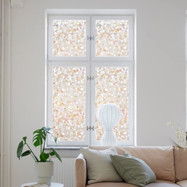 3D-ikkunakalvo Mukulakivikuvioinen Ikkunakalvo Tarttumaton Ikkunakalvo Itsekiinnittyvä staattinen tarttuva UV-suojakalvo, 45x200cm