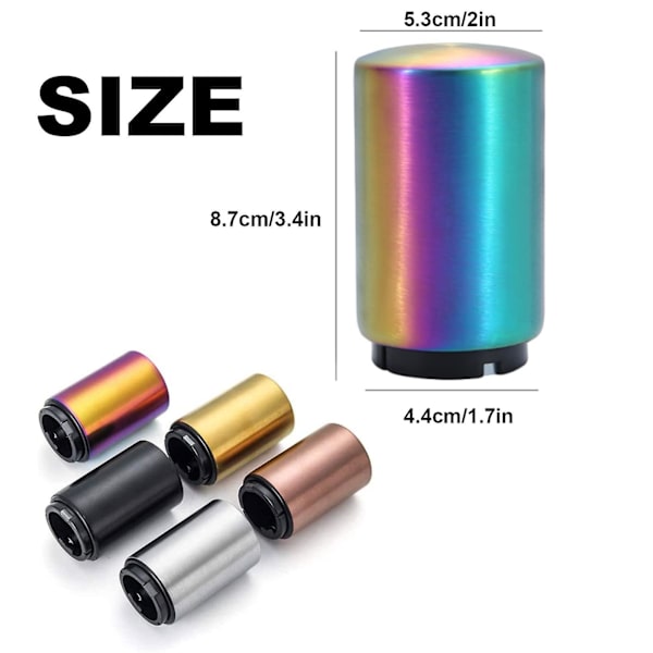Magnetisk kapsylöppnare för öl, tryck ner kapsylöppnare för öl, kapsylöppnare för öl med magnet, köksredskap för män A