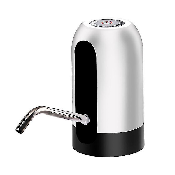 Automatisk vattenflaskepumpe Elektrisk vanndispenser Flaskepumpe Usb-lading White