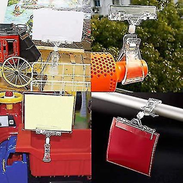 25 stk. Plastik Vare Skilt Klip Roterbar Clip-on Holder Display Klip Holder Stativ Pris Display