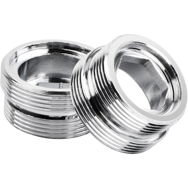 2 stk. hann-gjengede kranadaptere, metallkranadapter, aluminiumsadapter for kjøkkenkran, vannrenseradapter (M24-M22)