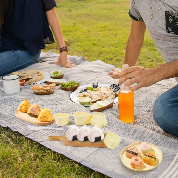 Sushiform, 4-delad Onigiriformset, Rismjölform med rissked, Onigiritillverkare, Stor för risformare, Bento Diy-verktyg