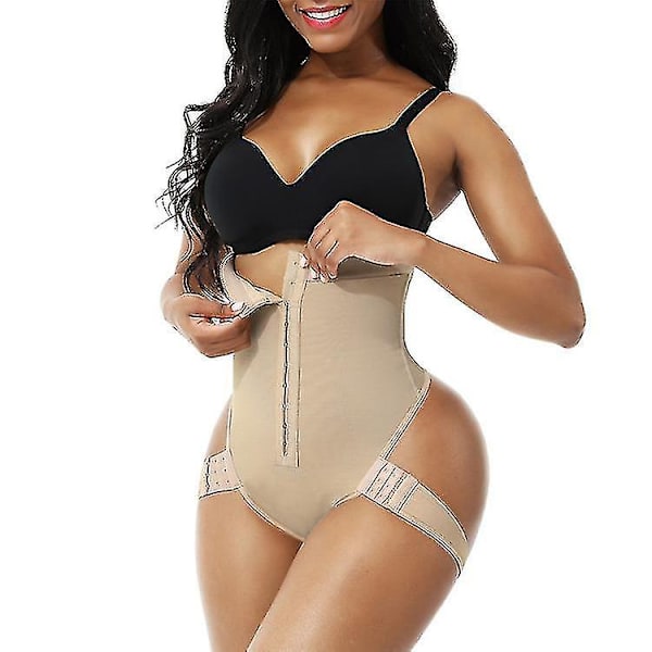 Cuff Tummy Trainer Kvinnlig Exceptionell Shapewear 2-i-1 Hög Midja Höftlyftande Byxor Skin Color 4XL