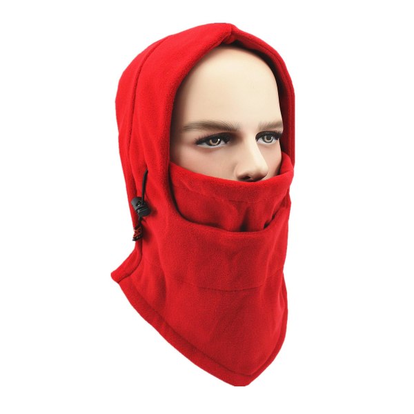 Tuulenpitävä Ski Mask Thermal Hood Heavyweight Talvi Lämmin Motopyörän Cover Miesten Naisten (musta) red