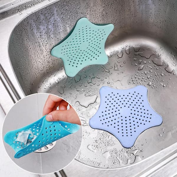 2 stk. Hårstopper for badavløp, badekarpropp, vaskepropp, sil for dusjavløp Nordic Blue