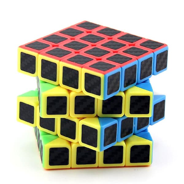 Triangel Pyraminx Magic Cube Pyramid Speed Puzzle Cube Brain Teaser Twist Toy Carbon Fiber Sticker B