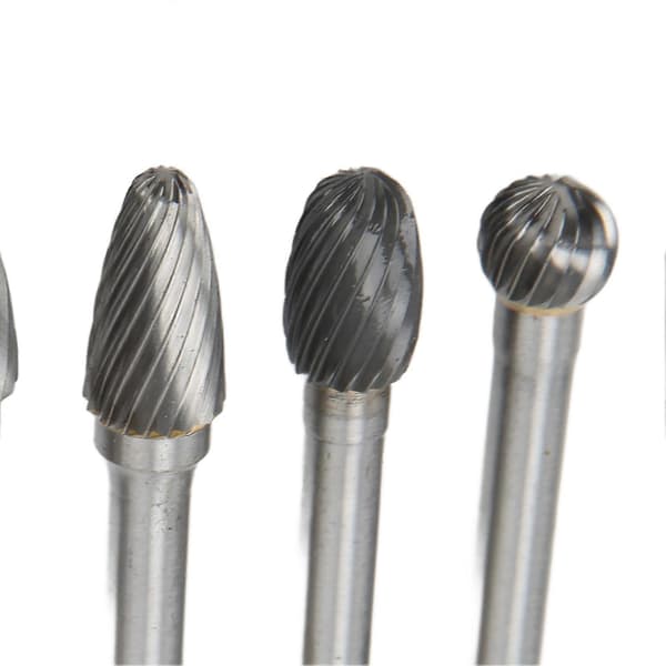 5 stk./sæt roterende file sæt 6x10 mm wolframcarbid bits til polering slibning gravering boringADEFG