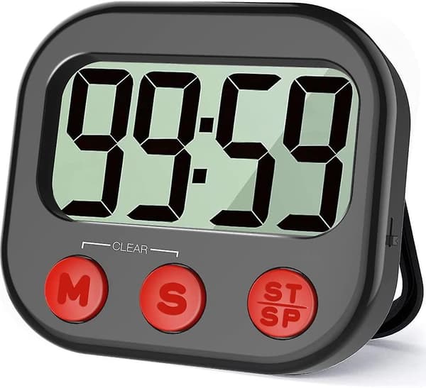 Kök Timer Digital Visuell Timer Magnetisk Klocka Stoppur Nedräkningstimer Stor LCD-skärm Visar Stora Siffror
