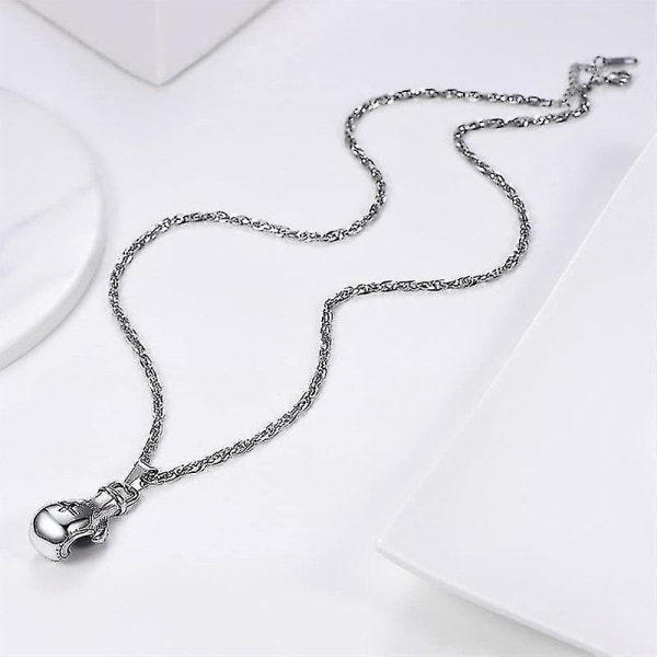 925 Silve Boxningshandske Halsband - 22 Tum Silver