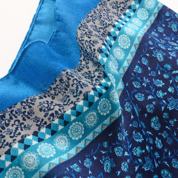 Boho Scarf Dam Lätt Vikt Blommig Tryck Scarf Mode