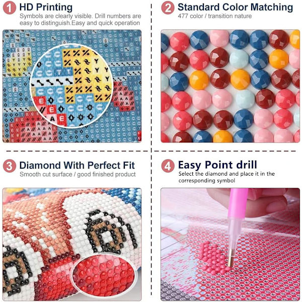 5D Diamantmaleri Kit Jesus Kors og Blomster DIY Diamantmaleri Diamantkunst Kit til Voksne og Børn Fuld Diamant Diamant Håndværk Hjem Indretning
