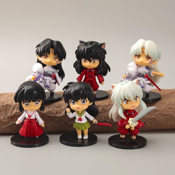 6 håndlagde tegneseriefigurer