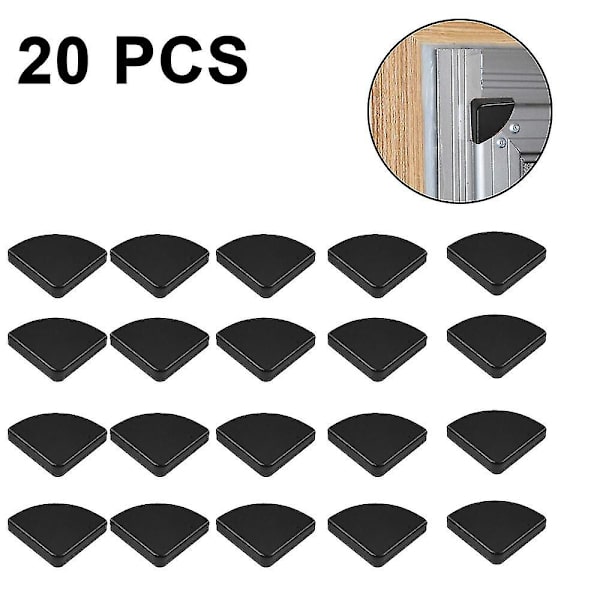 Slanke kantbeskyttere, hjørnebeskyttere kantbeskyttere hjørneputer Black 20pcs